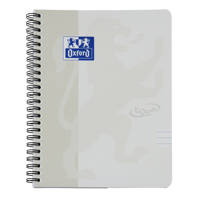 Bloc spirale Oxford Touch ligne A5 70 feuilles gris clair | 5 pièces
