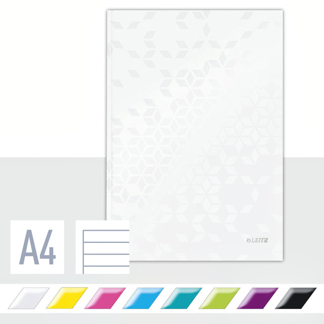 Leitz - Notitieboek leitz wow a4 lijn 80v wit