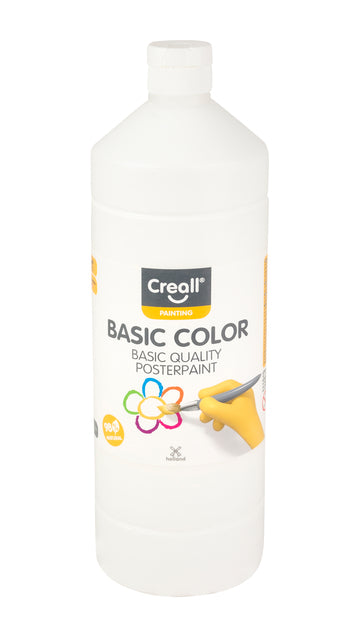 Creall - Plakkaatverf creall basic wit 1000ml | 6 stuks