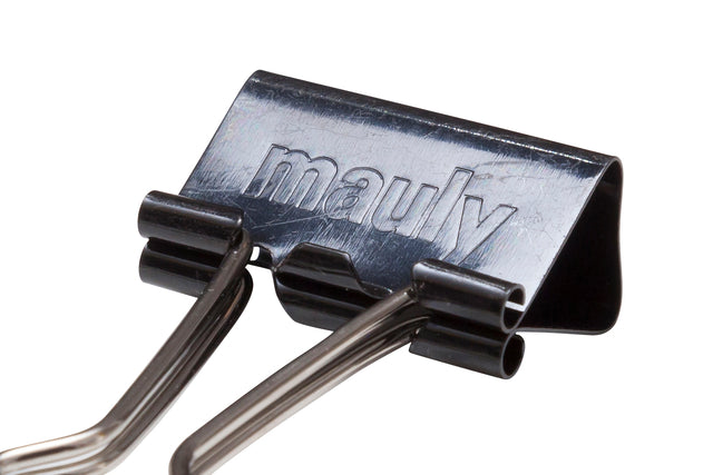 Maul - Papierklem maul foldback 25mm zwart 12st