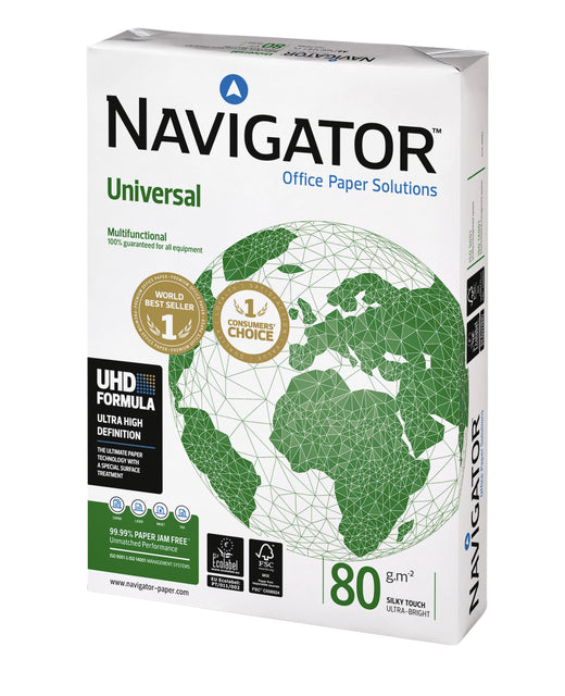 Papier copie Navigator Universal A4 80gr blanc 500 feuilles