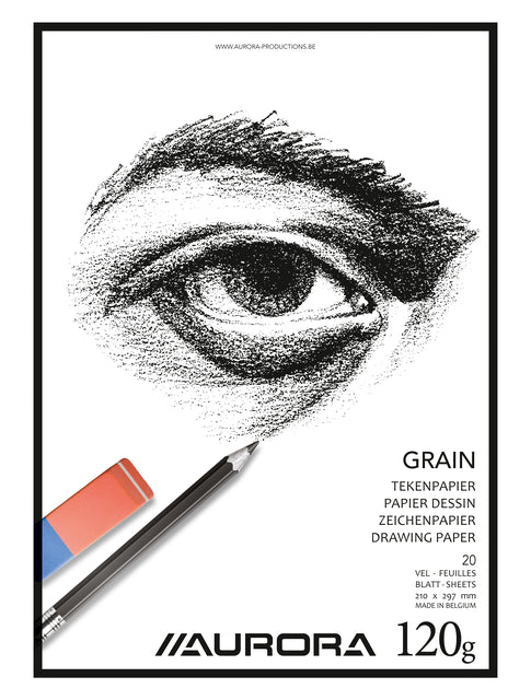 Bloc à dessin Aurora A4 20v 120gr