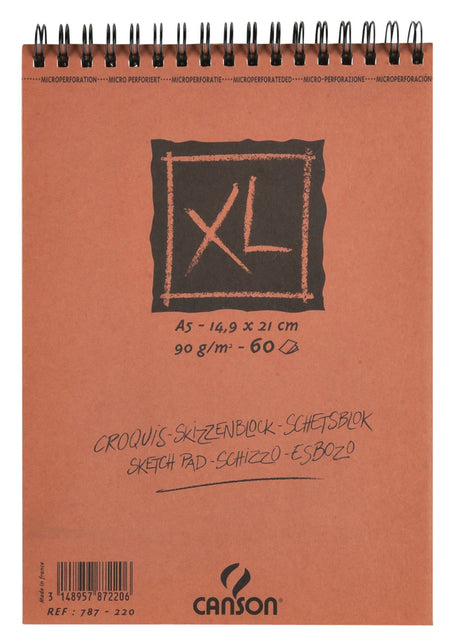 Canson - Schetsblok canson xl a5 60v 90gr spiraal | 5 stuks