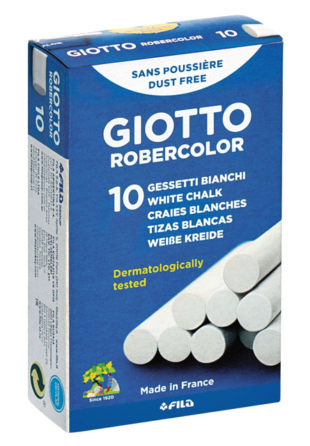 Giotto - Schoolbordkrijt giotto wit doos 10 stuks