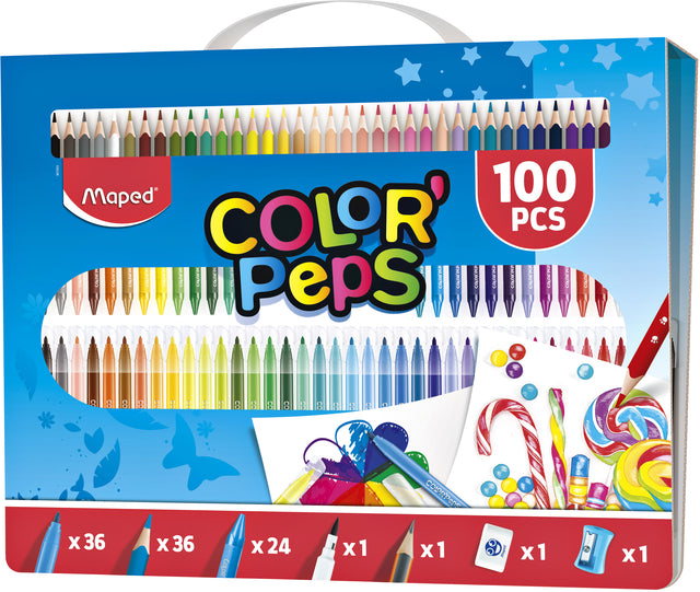 Jeu de caractères Maped Color'Peps 100 pièces