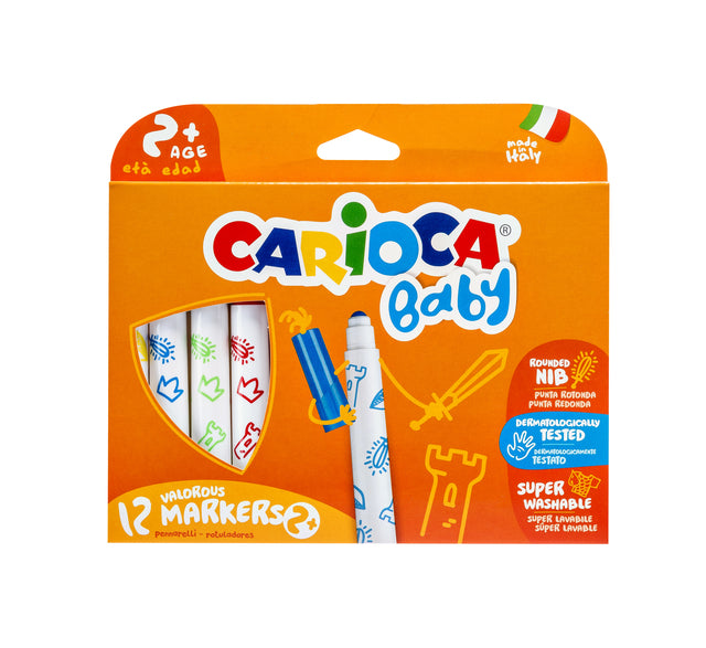 Carioca - Viltstiften carioca baby set 12 kleuren