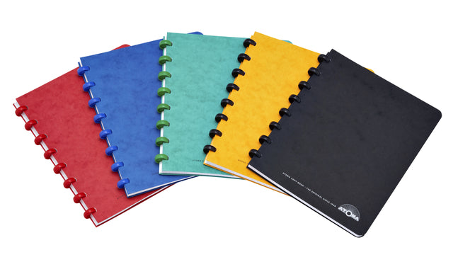 Cahier atoma a5 ligne 144 pages cartonnées assorties | 10 morceaux