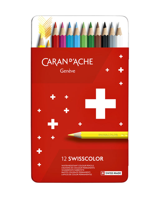 Caran d'ache - Kleurpotloden caran d ache swisscolor 12 stuks ass