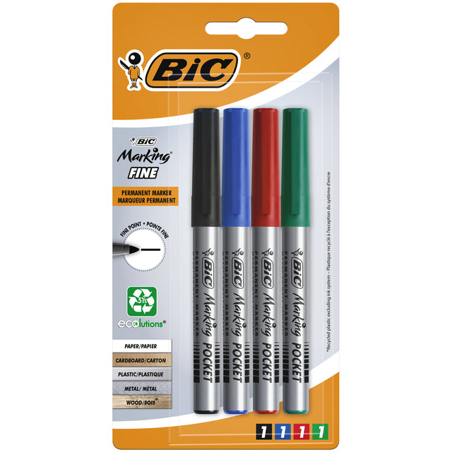 Bic - Viltstift bic ecolutions rond f assorti