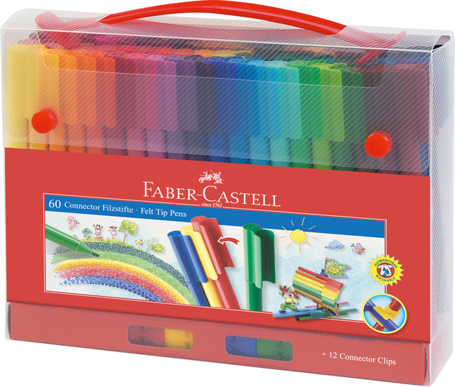 Faber Castell - Kleurstift faber-castell connector 60st koffer
