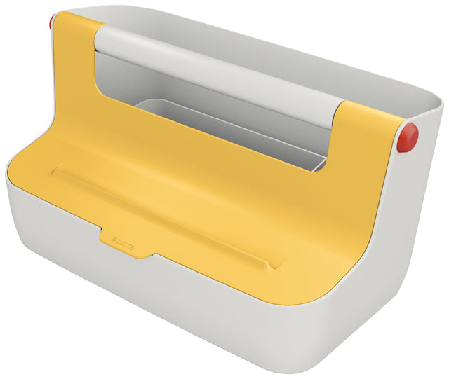 Boîte de rangement Leitz Cosy portable en plastique jaune | 3 pièces