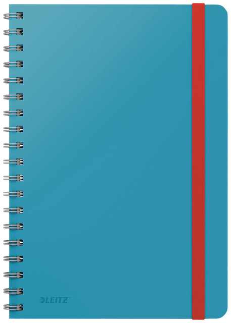 Cahier Leitz Cosy B5 160 pages 100gr ligne spirale bleu