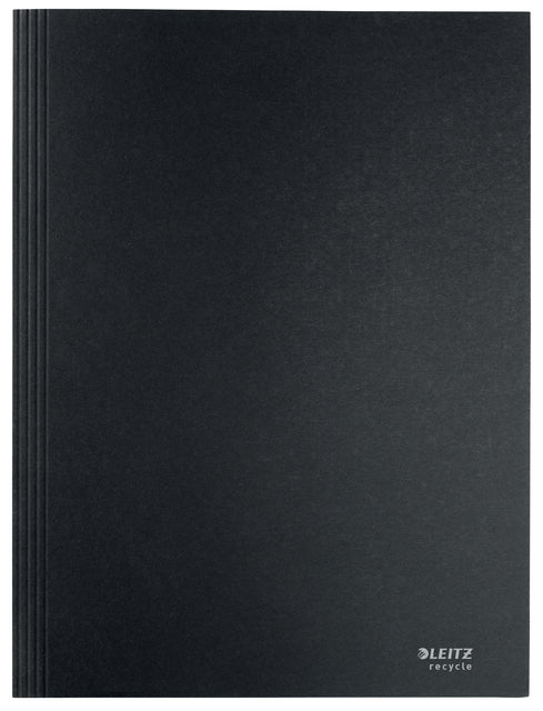 Chemise de classement Leitz Recycle A4 3 volets carton noir | 10 morceaux