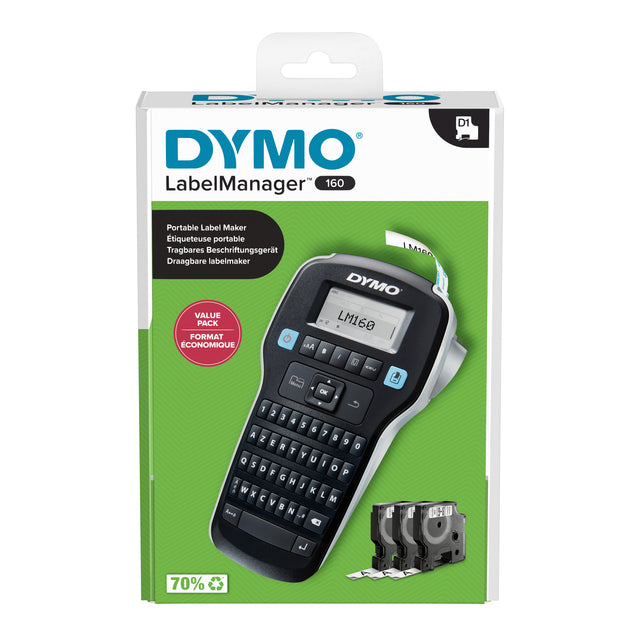 Imprimante d'étiquettes Dymo label manager LM160 pack économique azerty