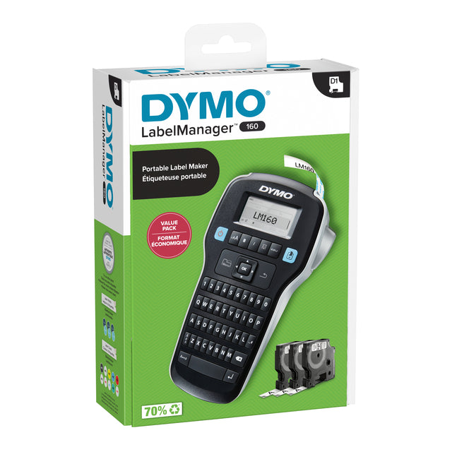 Dymo - Labelprinter dymo labelmanager 160 qwerty 12mm pak