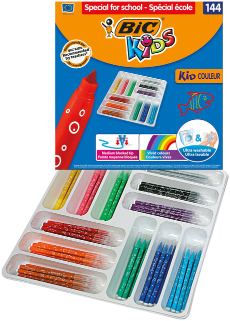 Bickids - Kleurstift bickids couleur schoolbox m assorti | 120 stuks