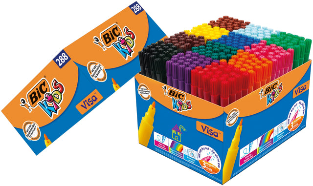 Bickids - Kleurstift bickids visa schoolbox f assorti | 120 stuks