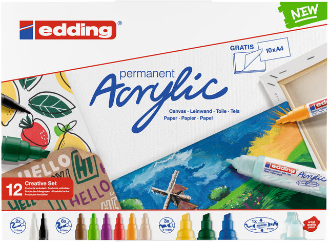 Marqueur acrylique edding kit de démarrage super créatif