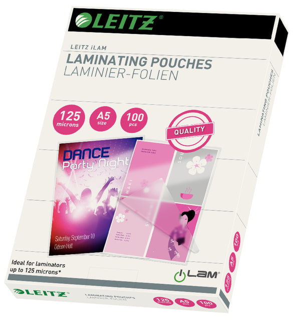 Pochettes à plastifier Leitz iLAM A5 125 microns