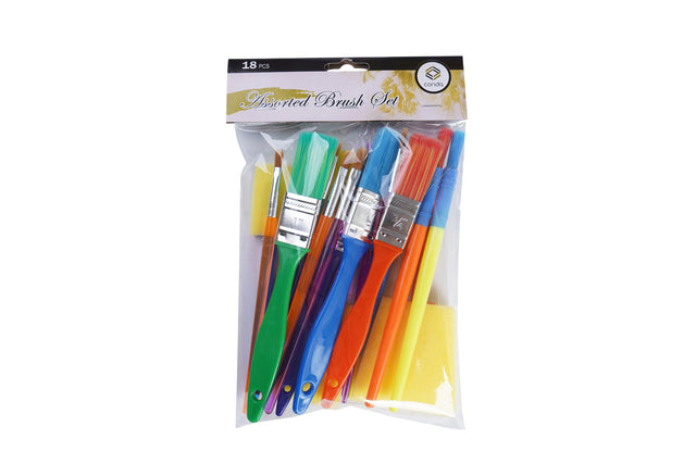Conda - Penselen en foambrushes conda 18-delig | 10 stuks