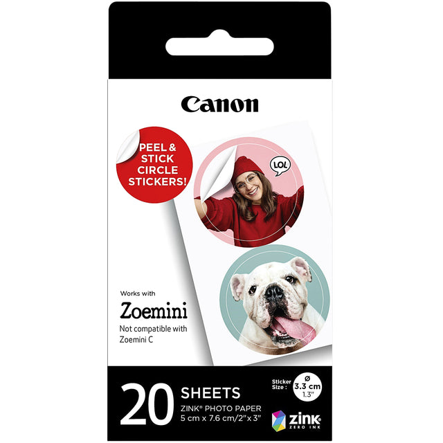 Canon - Fotopapier canon zink zp-2030-2c 5x7.6cm 20vel
