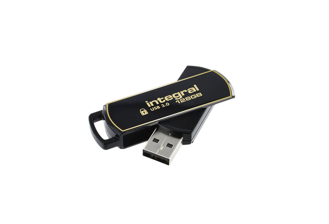 Integral - Usb-stick integral 3.0 secure 360 128gb zwart
