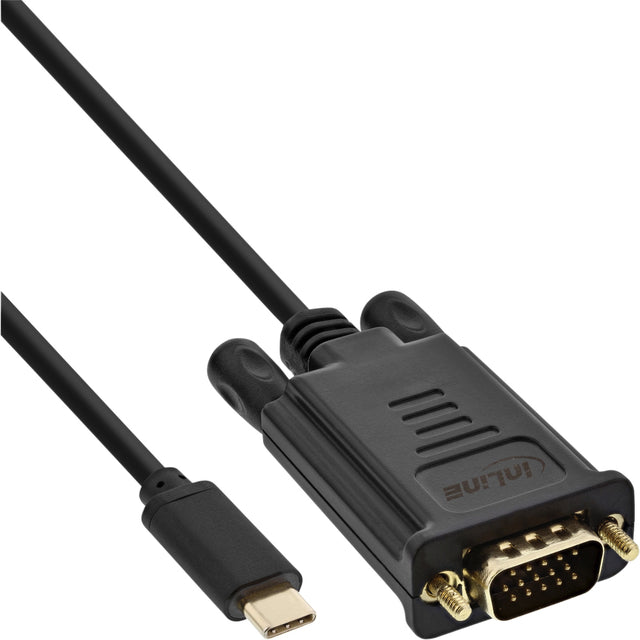 InLine - Kabel inline usb-c vga 3.1 m/m 2 m zwart | 40 stuks
