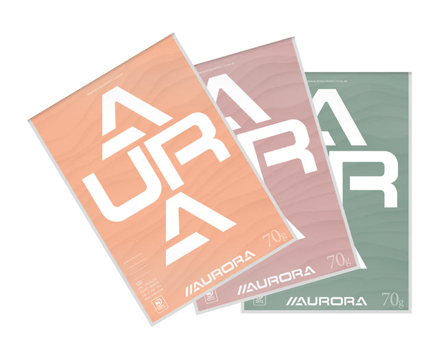 Bloc-notes Aurora ligne A4 100 feuilles 70gr assorties