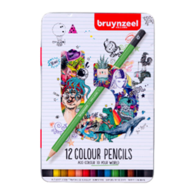 Crayon de couleur bruynzeel blanc boîte 12 pcs | 6 morceaux