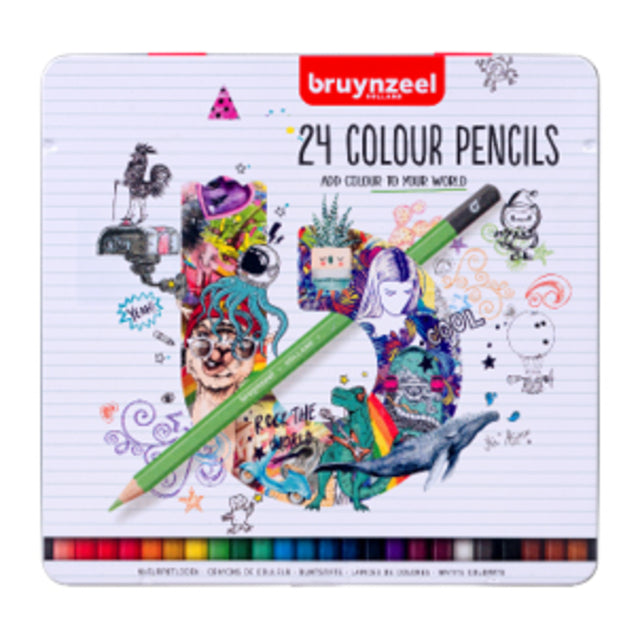 Crayon de couleur Bruynzeel blanc boîte 24 pcs