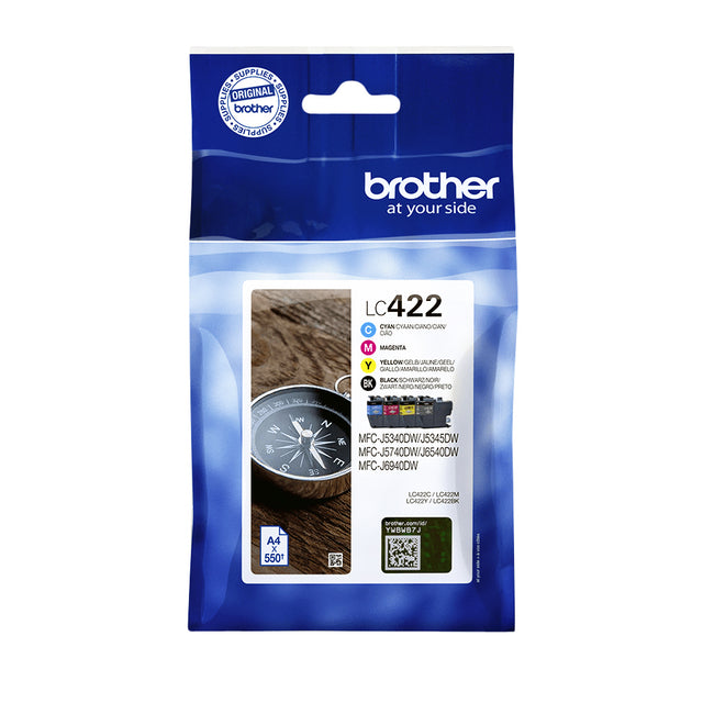Brother - Inktcartridge brother lc-422val zwart 3 kleuren | 4 stuks