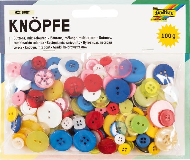 Folia Paper - Knopen folia 100 gram assorti