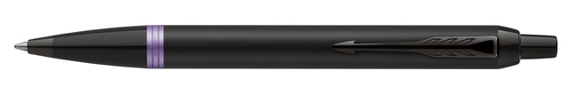 Stylo bille Parker IM noir violet anneau vibrant medium