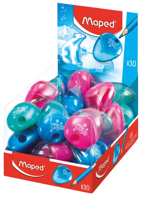 Taille-crayon Maped Igloo 1 trou présentoir de 30 pièces assorties