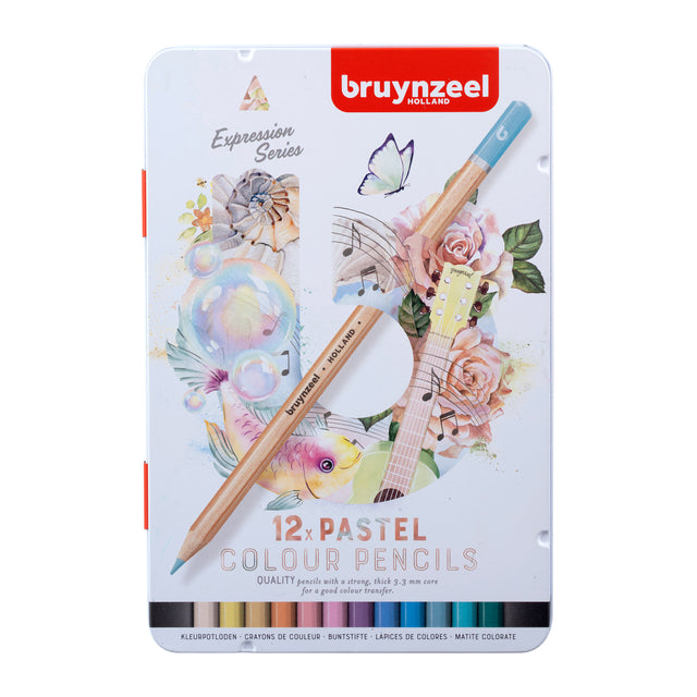 Crayon de couleur Bruynzeel 12 pièces couleurs pastel