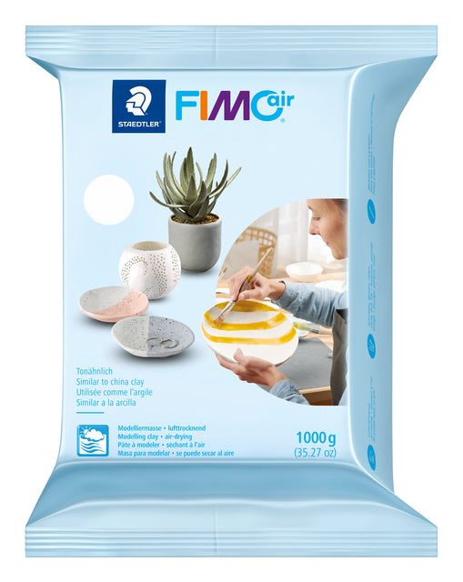 Fimo Staedtler - Boetseerklei fimo air 1 kg wit | 6 stuks