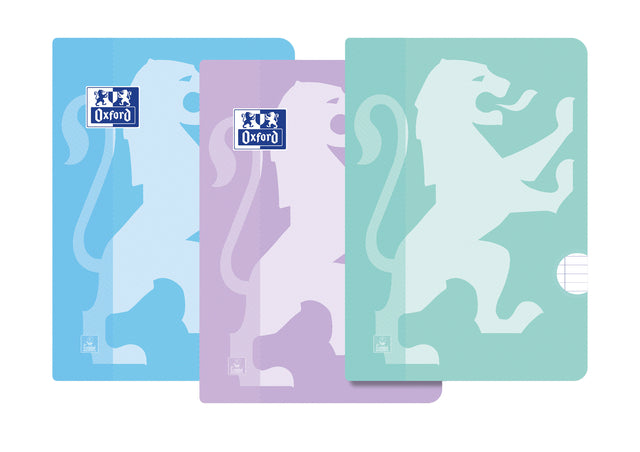 Cahier oxf school a4 ligne 36 feuilles pastel assorties | 12 pièces