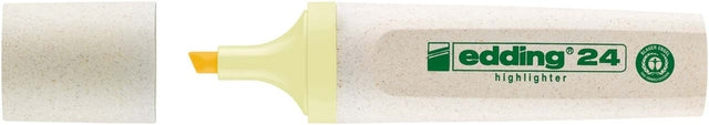 Surligneur edding 24 eco jaune pastel | 10 morceaux