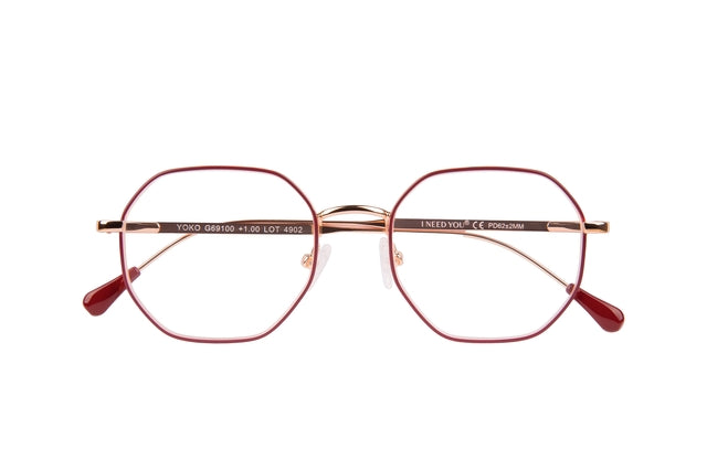 I Need You - Leesbril +2.00 dpt Yoko rood-koper