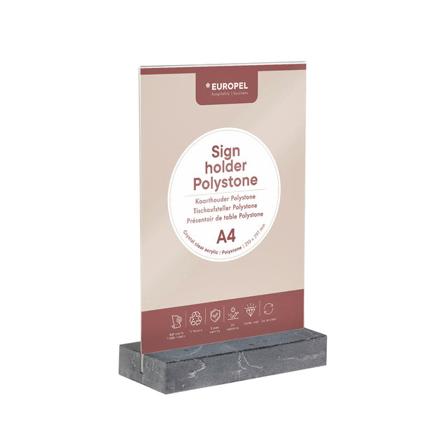 Porte-cartes europel a4 polystone anthracite