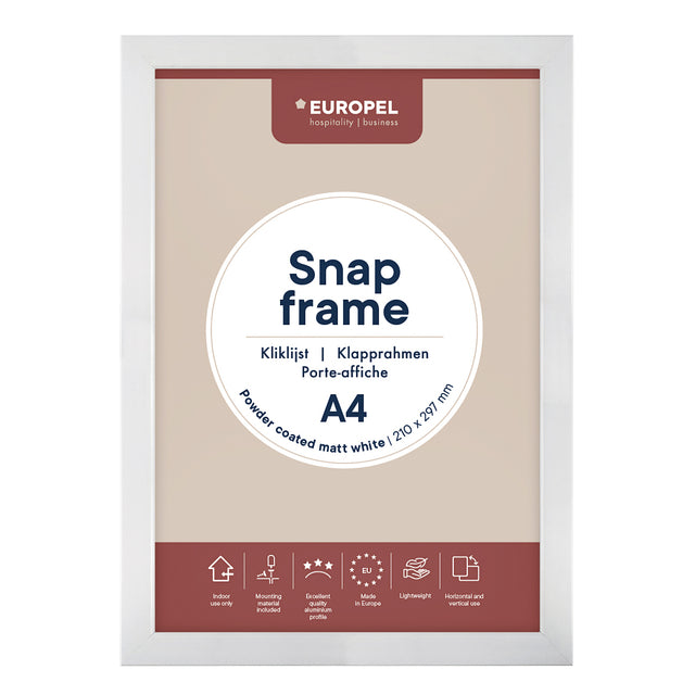 Europel - Kliklijst europel a4 25mm mat wit