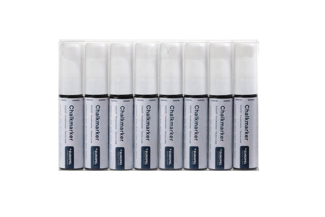Europel - Krijtstift europel 15mm wit etui 8 stuks