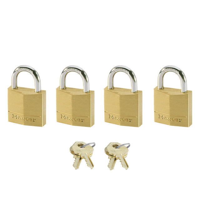 Cadenas MasterLock 4 s'entrouvrant laiton 20mm
