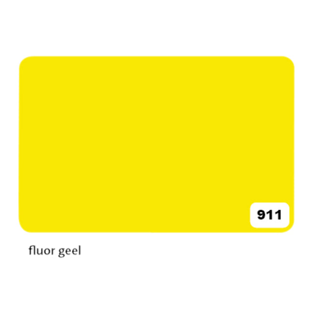 Folia - Etalagekarton Folia 1-zijdig 48x68cm 380gr nr911 fluor geel