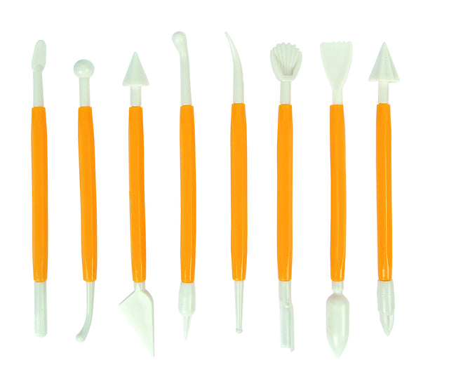 Conda - Boetseerspatel conda set à 8 stuks 15 cm plastic