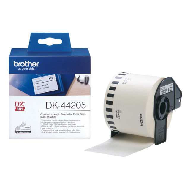 Brother - Etiket brother dk44205 doorlopend 62mm 30m wit | 3 stuks