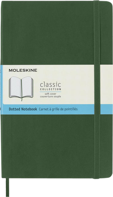 Moleskine - Notitieboek moleskine large 130x210 dot sc myrt gn