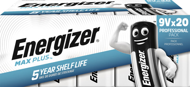 Energizer - Batterij energizer max plus 9v alkaline 20st