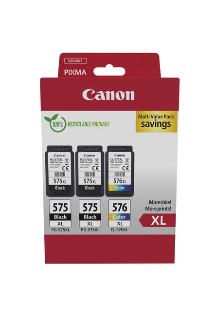 Canon - Inktcartridge canon pg-575xl+ cl-576xl 2x zw+kleur
