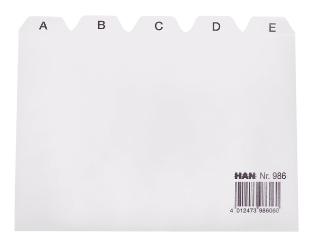 Han - Tabkaart han alfabet a6 ha-986 lichtgrijs